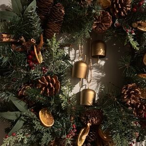 Holiday Traditional Wreath Pinecone Bell Ralph Lauren Trend Custom Final Sale